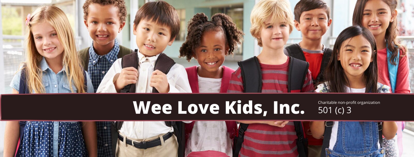 A diverse group of smiling schoolchildren